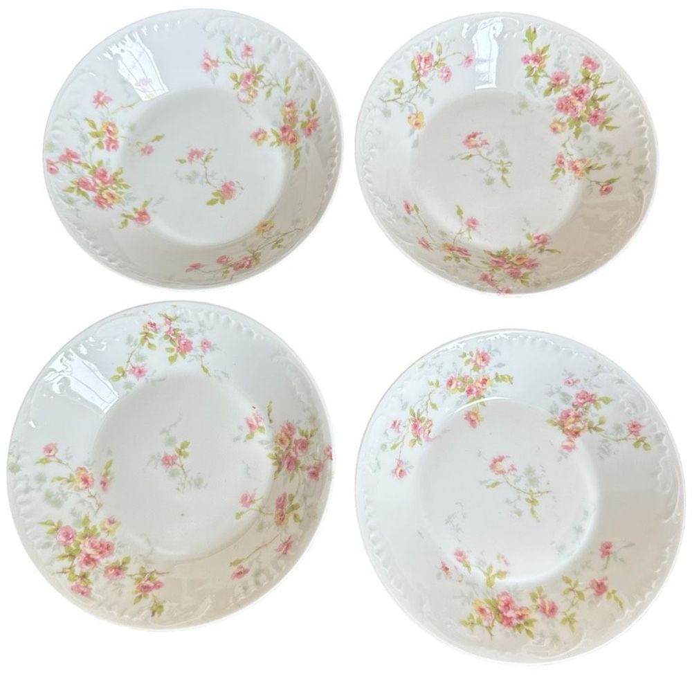 Vintage Set of 4 Theodore Haviland Limoges Bread & Butter China Plates 4.5”
